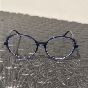 Round Blue Glasses
